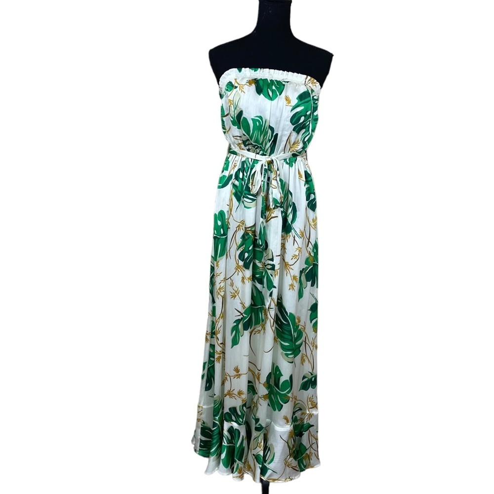 The Webster at Target Green and White Palm Print Maxi Dress - Picture 2 of 10
